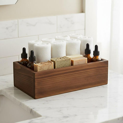 Minimalist Walnut Storage Box | Urban Home Organizer | Handmade Design 