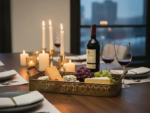 Vintage style brass serving tray 