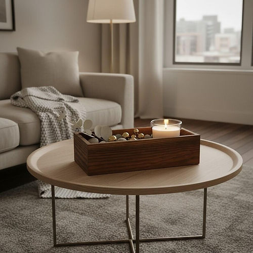 קופסת אחסון מינימליסטית מעץ אגוז | מארגן ביתי אורבני | עיצוב בעבודת יד