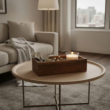 Minimalist Walnut Wooden Storage Box | Urban Home Organizer | Handcrafted Design