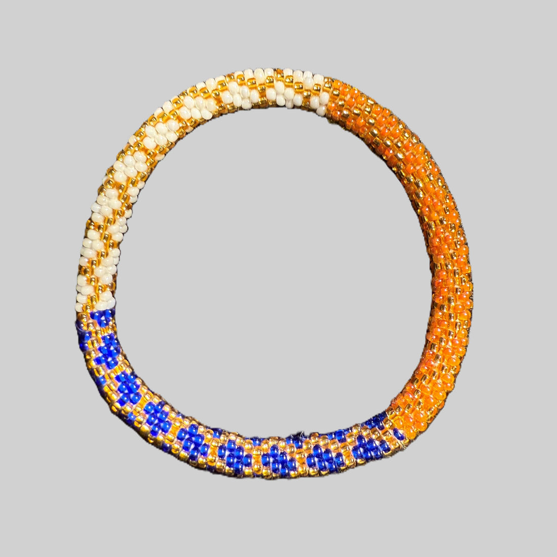 Set of 4 Nepalis beaded bracelets • handmade Nepal bangles