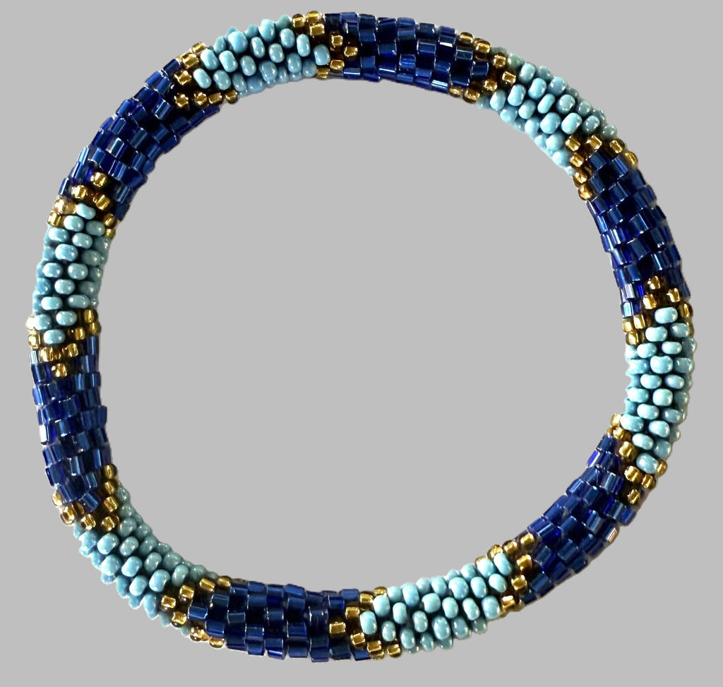 Set of 6 beaded bracelets, handmade from Nepal 