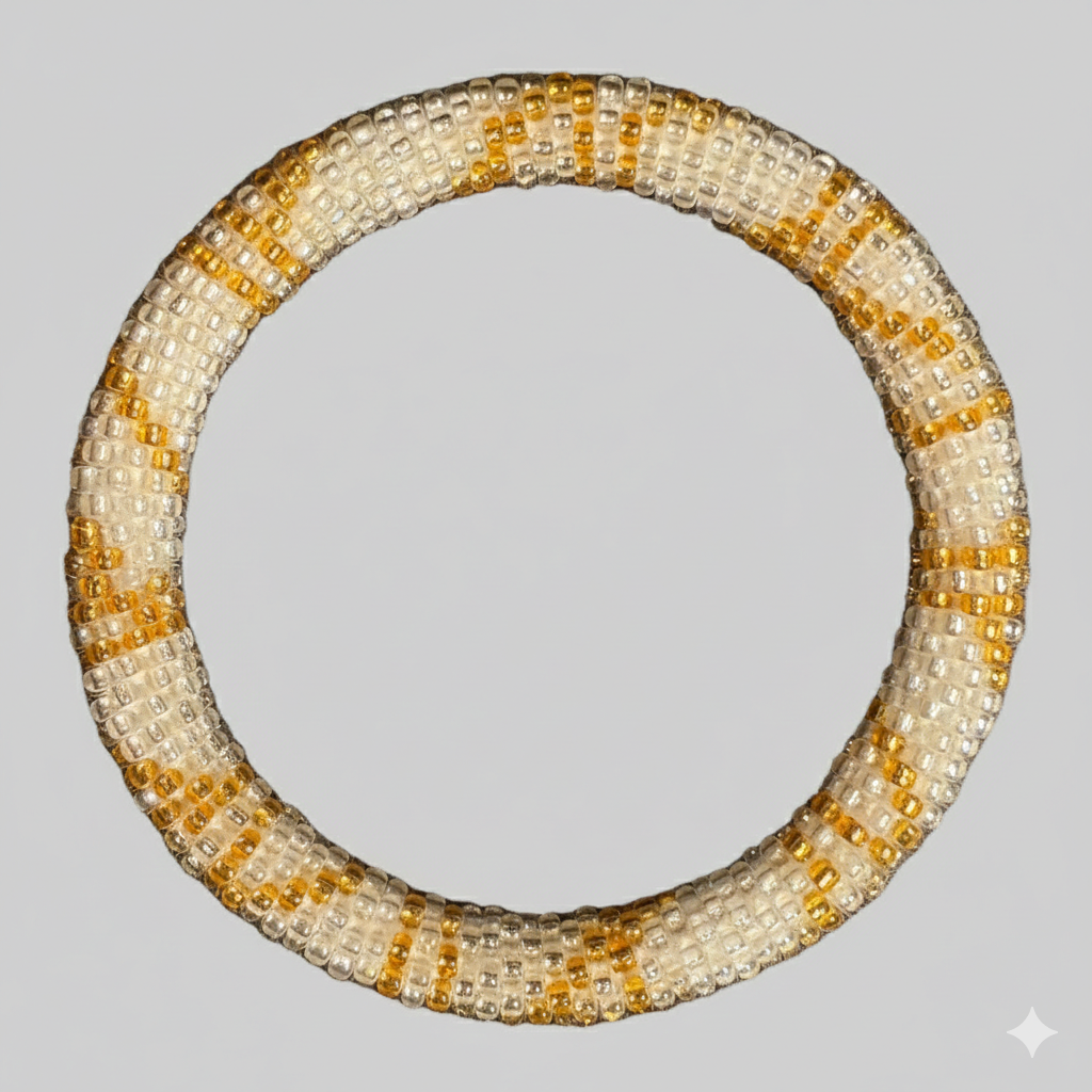 סט של 4 צמידים מחרוזים מנפאל • צמידים בעבודת יד מנפאל