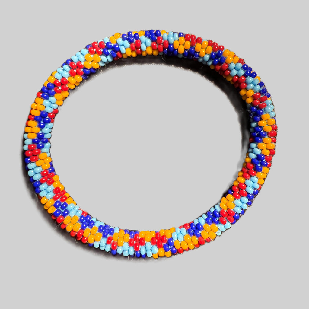 Set of 5 handmade beaded bracelets from Nepal