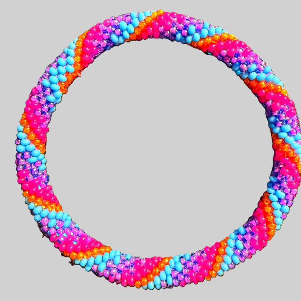 Set of 3 beaded bracelets, handmade from Nepal