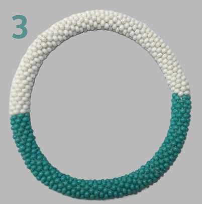 Turquoise selection of handmade beaded bracelets from Nepal