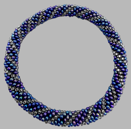 Set of 6 beaded bracelets, handmade from Nepal 