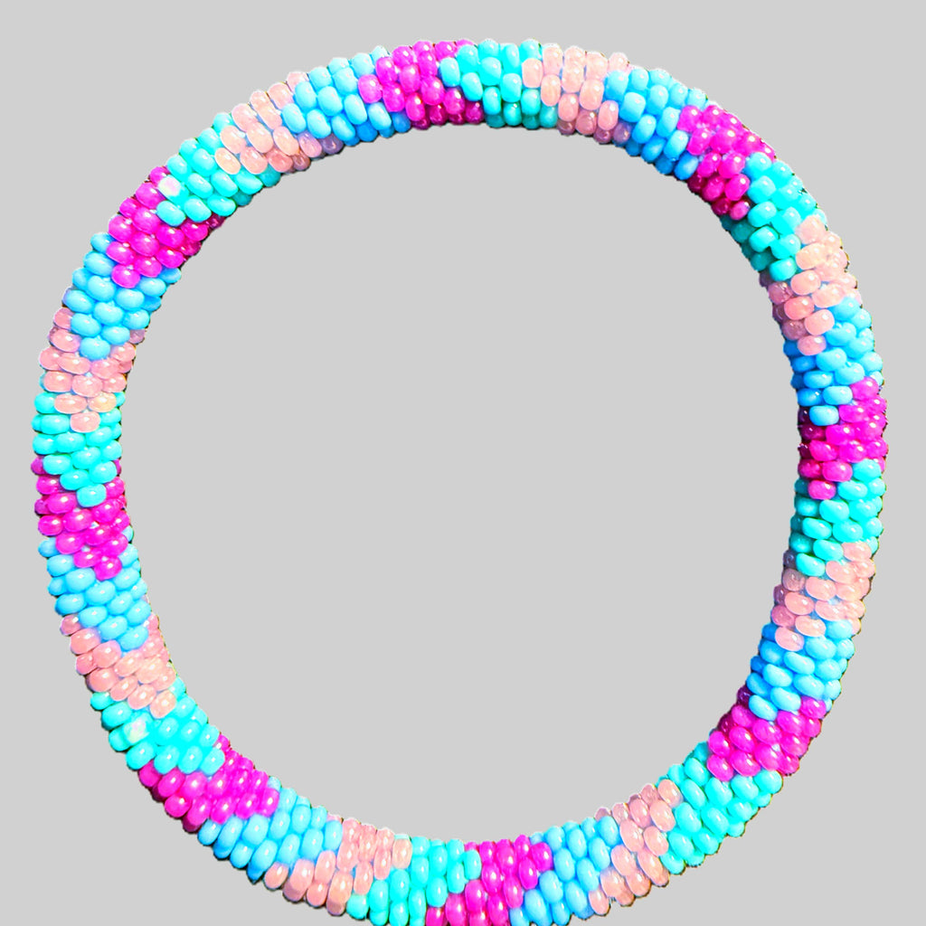 Set of 3 beaded bracelets, handmade from Nepal