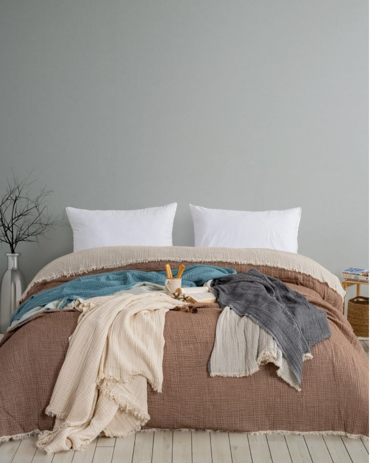 Double Muslin Blanket Queen Size (200/230) - Turkish Cotton
