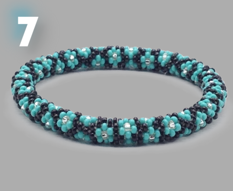 Turquoise selection of handmade beaded bracelets from Nepal