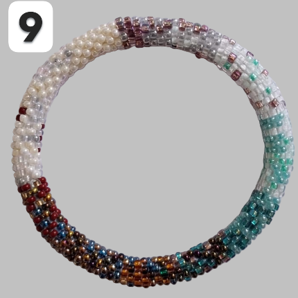 Turquoise selection of handmade beaded bracelets from Nepal