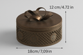 Vintage Copper Finish Lidded Tray & Jewelry Box