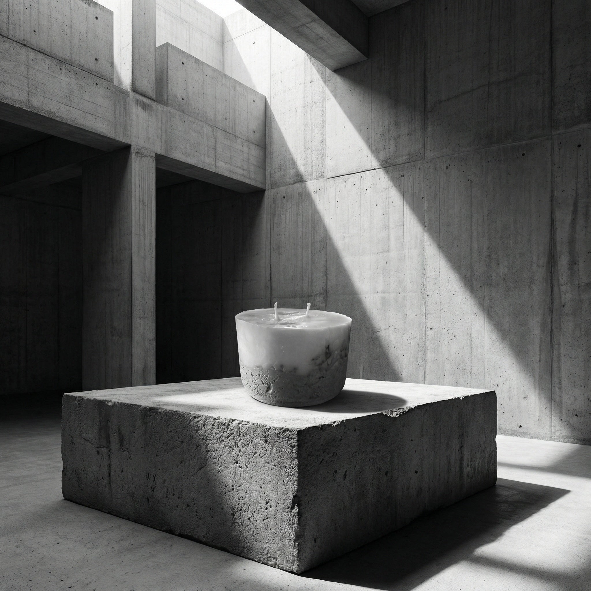 Raw Concrete Candle — Handmade Soy Wax