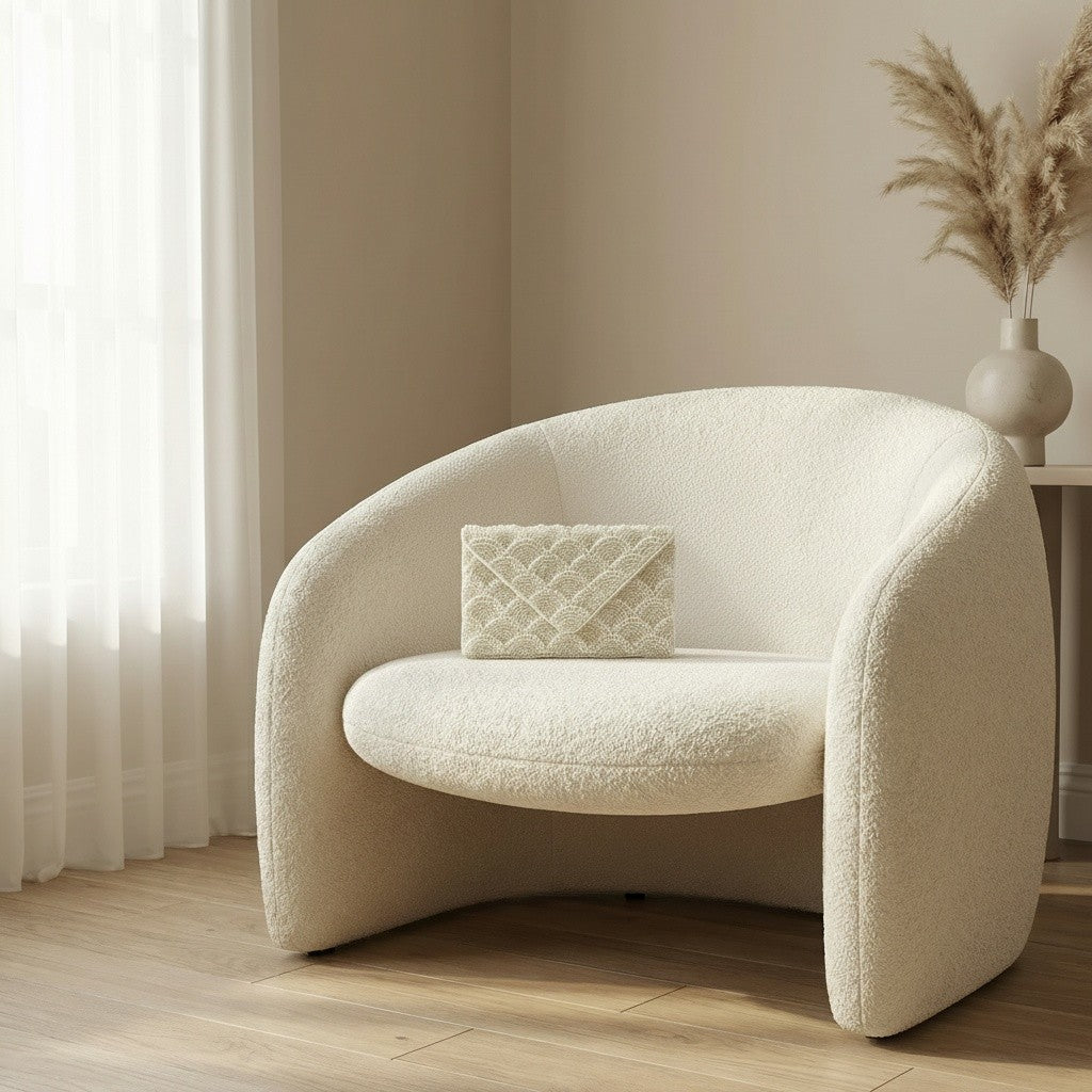 Beaded pearl clutch bag | Handmade ivory bead evening clutch