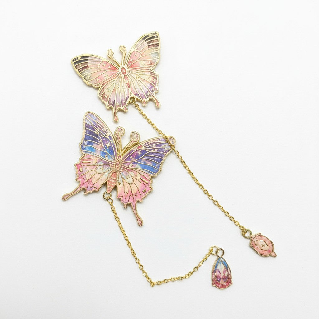 Butterfly Chain Bookmarks — Set of 2