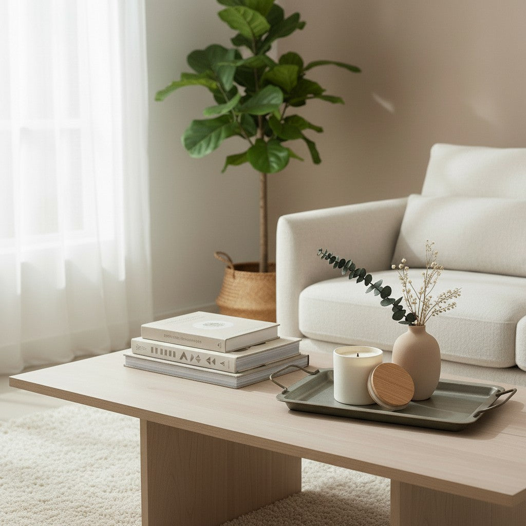 מגש דקורטיבי ממתכת  מוברש וינטג' – דקורצייה כפרית