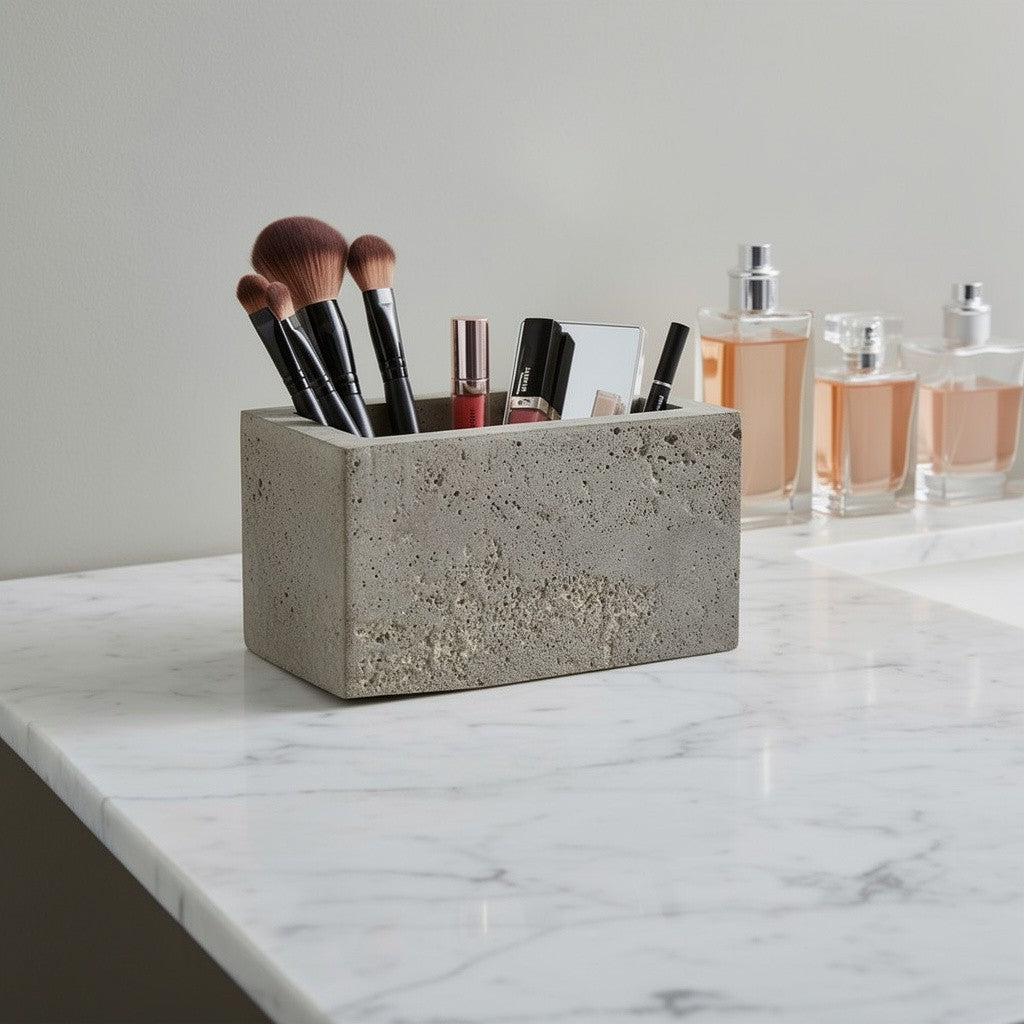 Rectangular Concrete Storage Box – Minimalist Industrial Organizer 