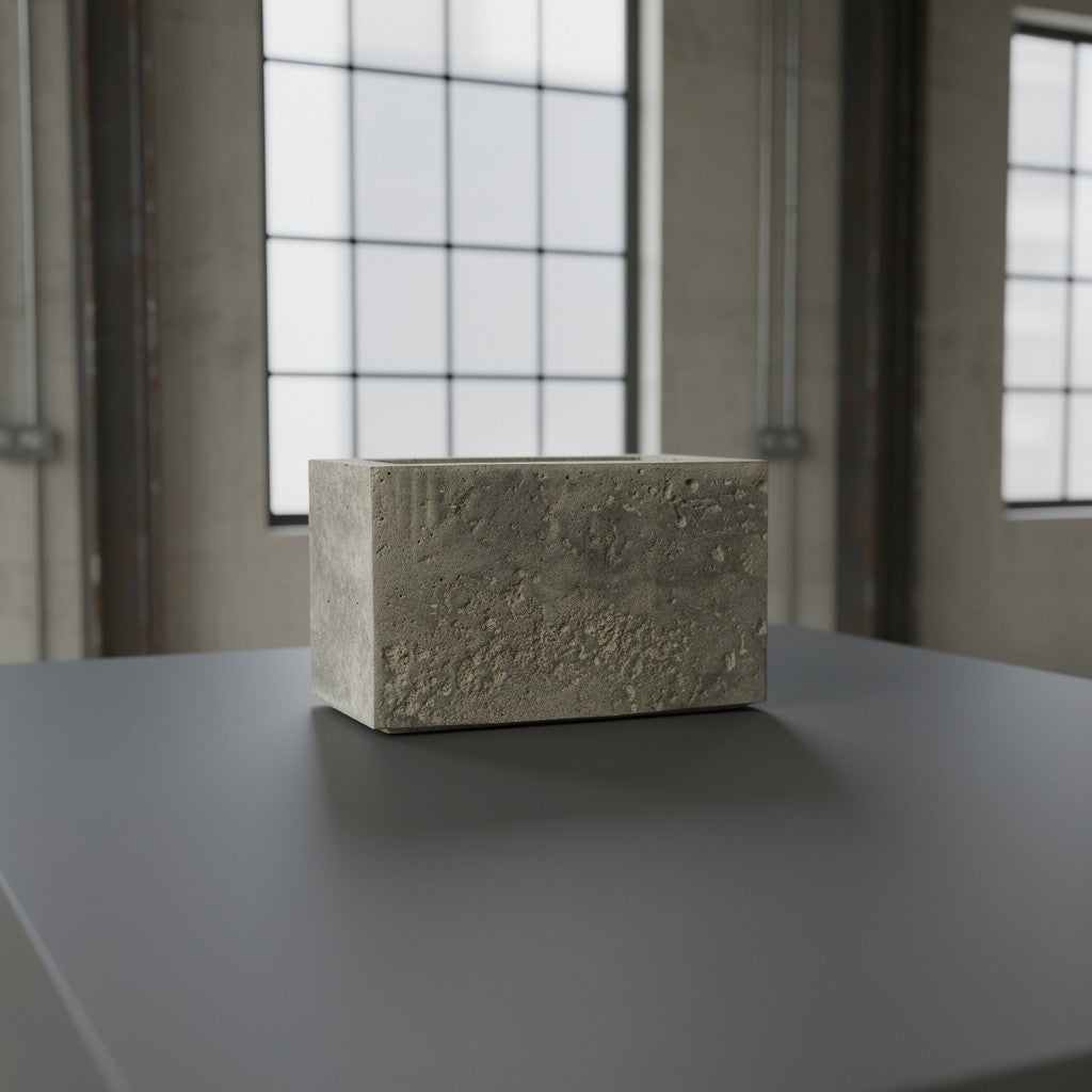 Rectangular Concrete Storage Box – Minimalist Industrial Organizer 