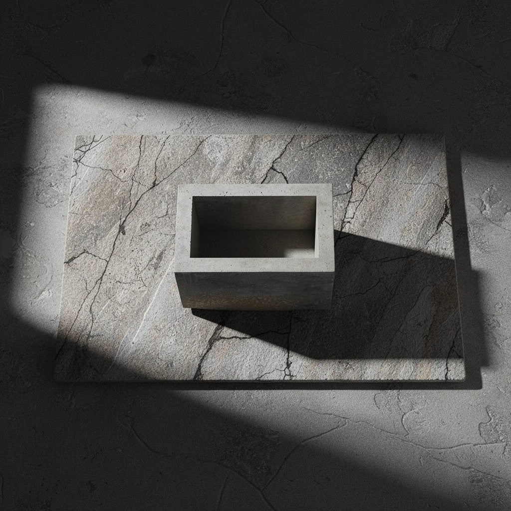 Rectangular Concrete Storage Box – Minimalist Industrial Organizer 