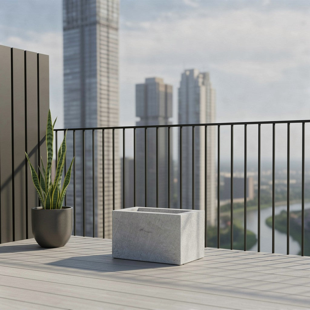 Rectangular Concrete Storage Box – Minimalist Industrial Organizer 